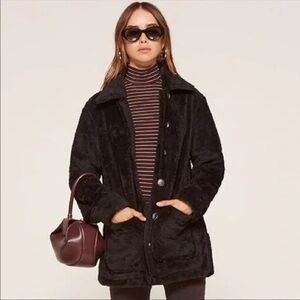 Reformation Polar Coat Black